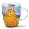 DUNOON Nevis Happy Cats Ginger (Silver Tabby On Reverse) Mug