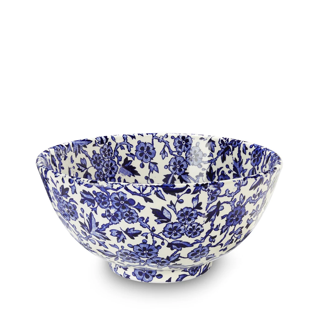 812010061 Burleigh Blue Arden Footed Bowl Medium 20.5cm