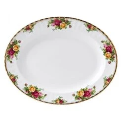 00109 Old Country Roses Small Oval Dish 34.5cm/13.5"
