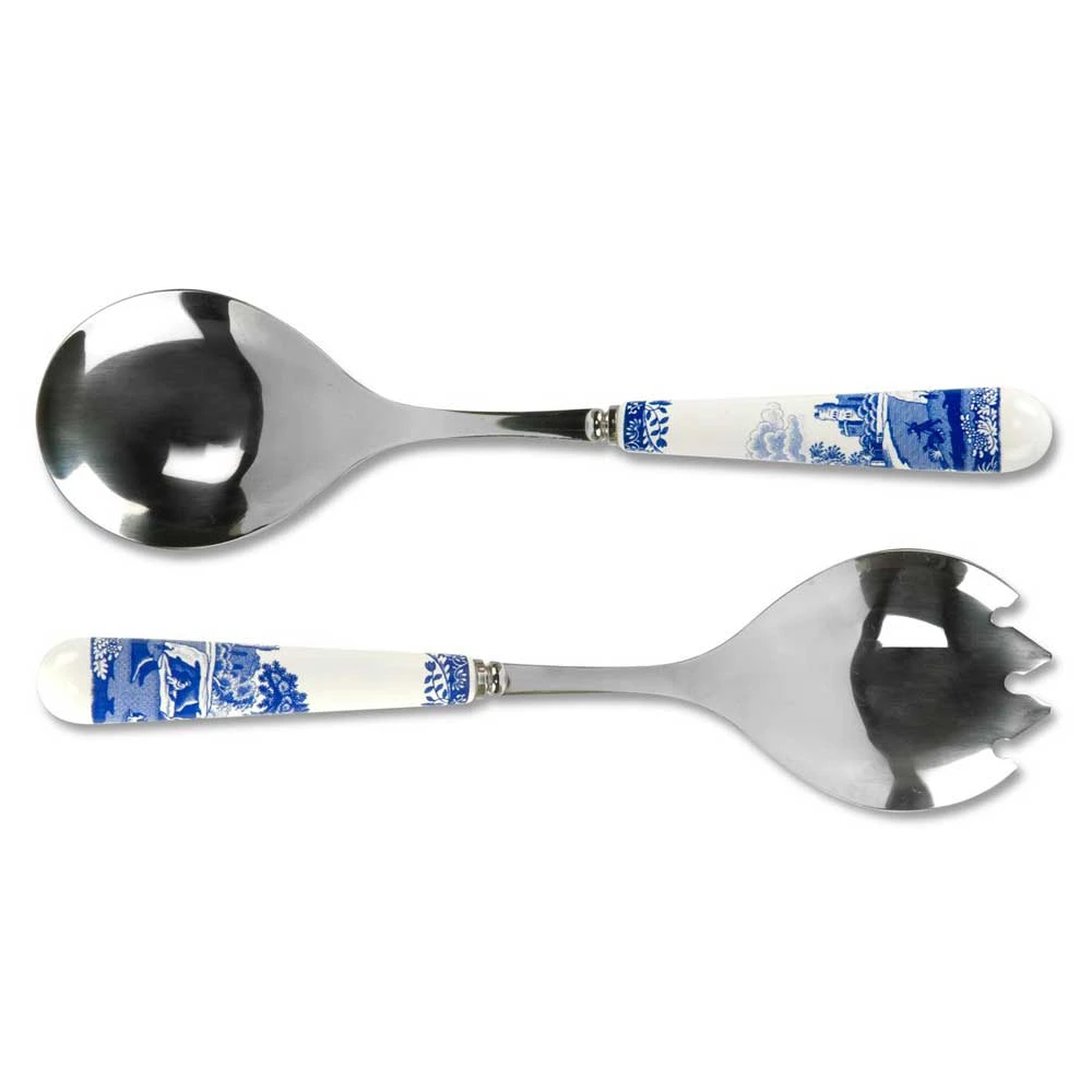 Spode Blue Italian Salad Servers 1107