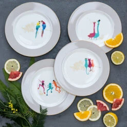 Sara Miller Piccadilly Cake Plates (Set Of 4) 78987