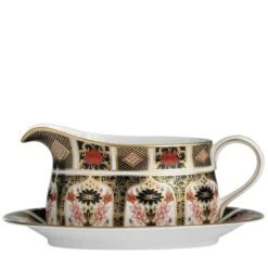 Royal Crown Derby Old Imari - Sauce Boat & Stand