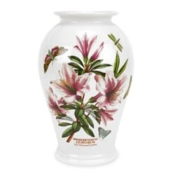 BOTANIC GARDEN Canton Vase 10" Lily Flowered Azalea BG5800