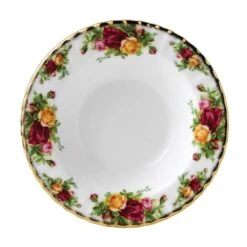 00113 Old Country Roses Rimmed Soup Bowl 20cm/8"