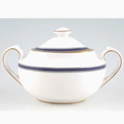 Spode Lausanne Gold Edge Covered Sugar Bowl