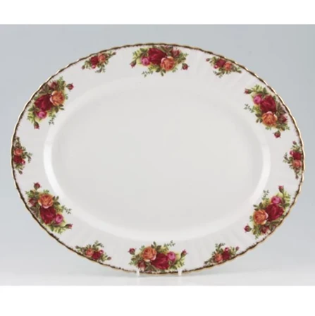 00108 Old Country Roses Large Oval Dish 41.5cm/16.5" - Image 3