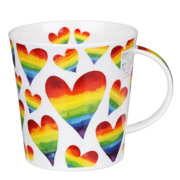 DUNOON Cairngorm Rainbow Hearts Mug* - Image 5