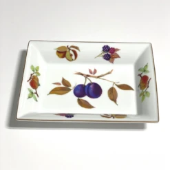 Royal Worcester Evesham Gold Deep Rectangular Tray 21.5 X 16cm