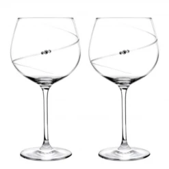 Auris - Pair Of Gin Swarovski Crystal Glasses