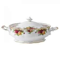 00406 Old Country Roses Covered Vegetable Dish 1.4L