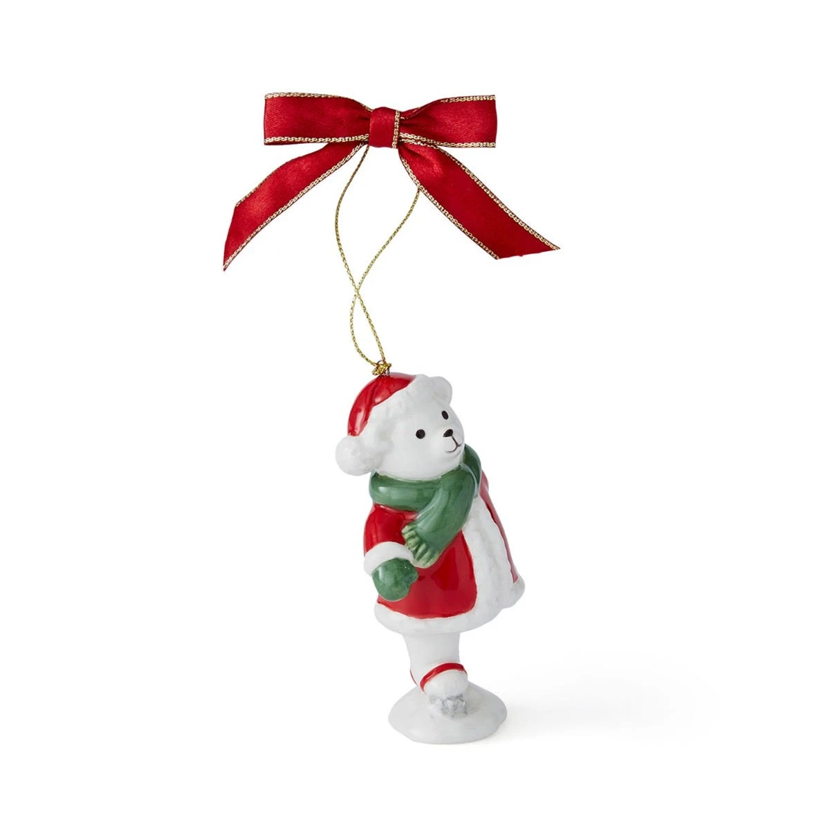 Spode Christmas Tree - Ornament Skating Teddy Bear - Image 3