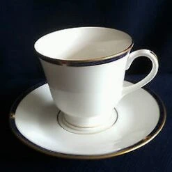 Royal Worcester Carina Blue Teacup & Saucer 016