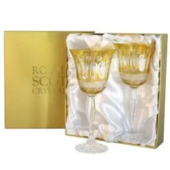 Royal Scot - Belgravia Large Wine Pair Amber Presentation Boxed