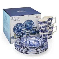 Spode Blue Italian 12 Piece Set (Made In England) 8544