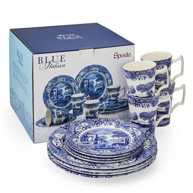 Spode Blue Italian 12 Piece Set (Made In England) 8544