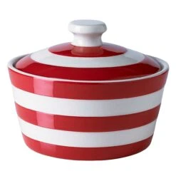 Cornishware - Cornish Red Butter Dish 082308