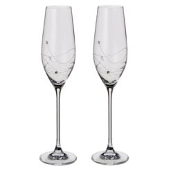 DARTINGTON Glitz Champagne Flute Glass Pair ST2557/5