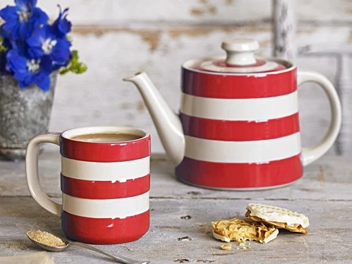 Cornishware - Cornish Red Teapot Rosie Large/Family 860048 - Image 2