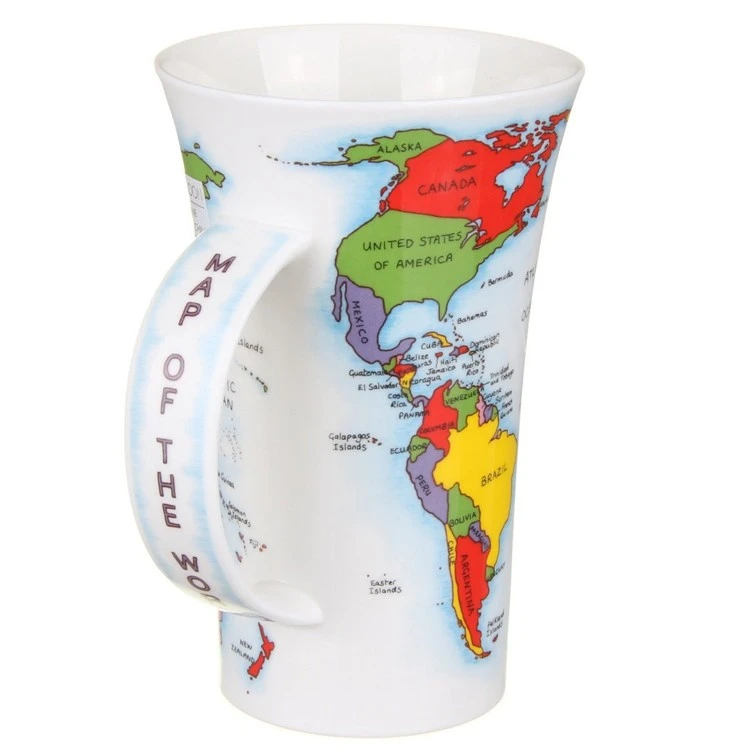 DUNOON Glencoe Map Of The World Mug