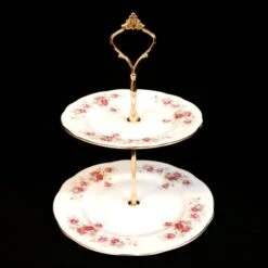 Duchess Fine Bone China June Bouquet 2 Tier Cake Stand