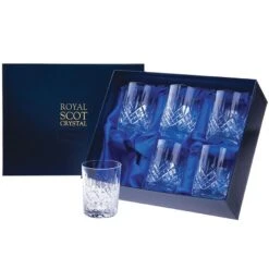 Royal Scot - London Six Whisky Tumblers 7oz Presentation Boxed