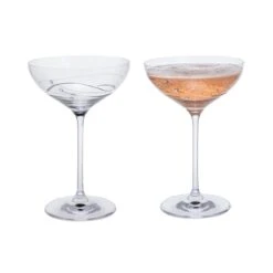 DARTINGTON Glitz Cocktail Saucer Glass Pair ST2557/7/N/P