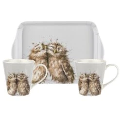 Wrendale - Mug & Tray Set The Twits (Owls) 8893
